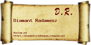 Diamant Radamesz névjegykártya